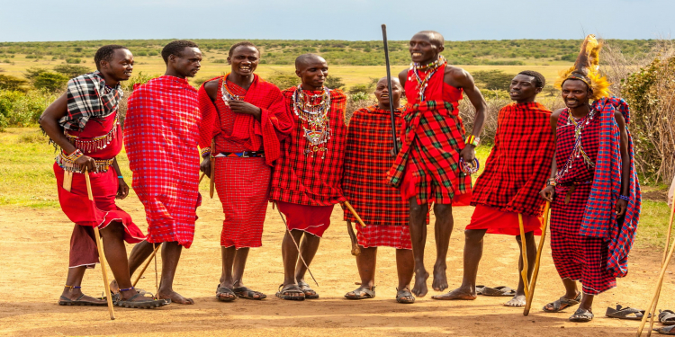 Material Like Pattern Material for the Maasai Culture Stock
